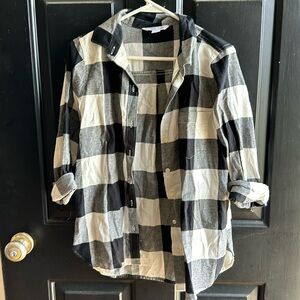 Small Black Buffalo old navy button up NWT